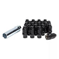 M12 x 1.5 Black Acorn ET Bulge Spline Lug Nut Kit 24pcs 6 Lug