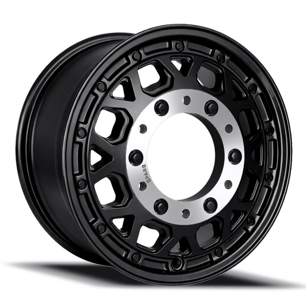 R45V Marauder super single rear wheel in Satin Black for Mercedes-Benz Sprinter 519 / 3500